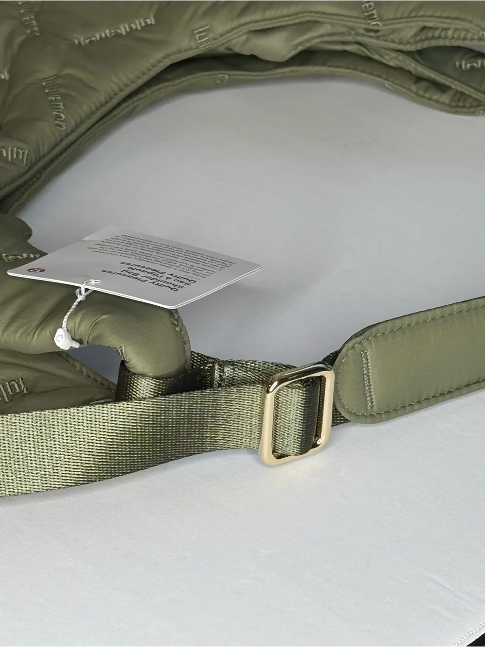 lululemon Quilty Pleasures Shoulder Bag 14L Bay Leaf Gold NWT